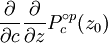 \ Frac {\ partial} {\ partial {c}} \ frac {\ partial} {\ partial z}} {P_c ^ {\ circ p} (z_0)