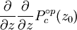 \ Frac {\ partial} {\ partial z}} {\ frac {\ partial} {\ partial z}} {P_c ^ {\ circ p} (z_0)