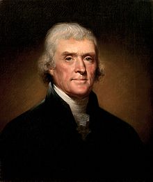 Retrato de Thomas Jefferson por Rembrandt Peale.