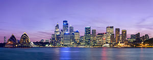 Sydney Skyline no crepúsculo - 2008.jpg dezembro