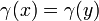 \ Gamma (x) = \ gama (y)