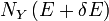 N_ {Y} \ left (E + \ delta E \ direita)