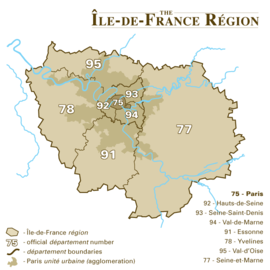 Paris está localizado na Île-de-France (região)