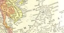 Inglês Mapa de Sudeste da Ásia,