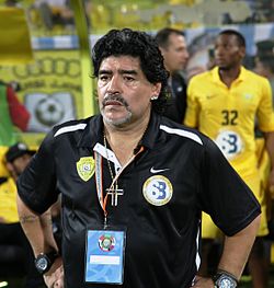 Maradona em 2012 GCC Champions League final.jpg