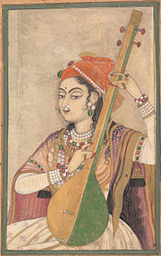 Uma senhora que joga o Tanpura, ca. 1735.jpg