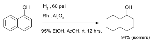 1-naftol hidrogenação