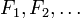 F_1, f_2, \ dots \,