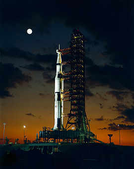O primeiro Saturn V, AS-501, antes do lançamento da Apollo 4