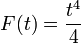 F (t) = {t ^ 4 \ over 4}