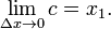 \ Lim _ {\ Delta x \ to 0} c = x_1.