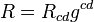 R = R_ {} cd g ^ {} cd \,