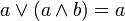 uma \ lor (a \ terra b) = a