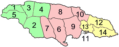 Paróquias Jamaica numbered2.png