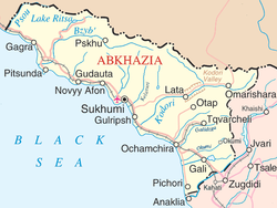 Mapa da Abkházia