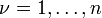 \ Nu = 1, \ pontos, n